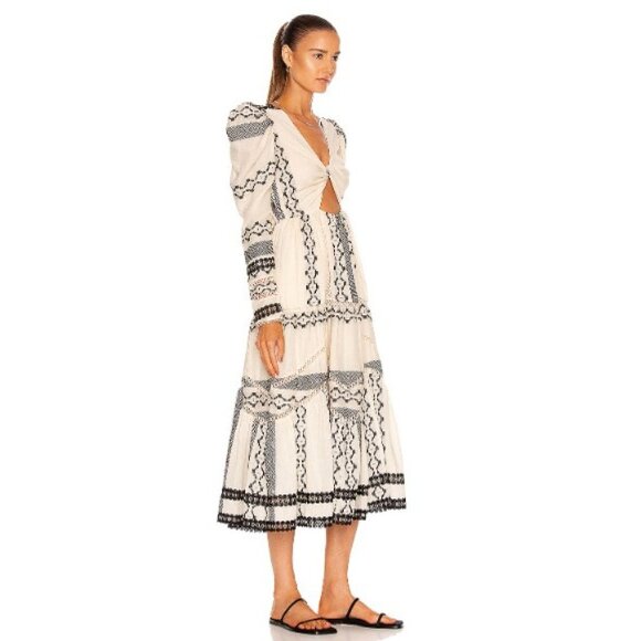 Hemant & Nandita  Twisted Yoke Midi Dress, Size L, NWOT - Picture 2 of 6